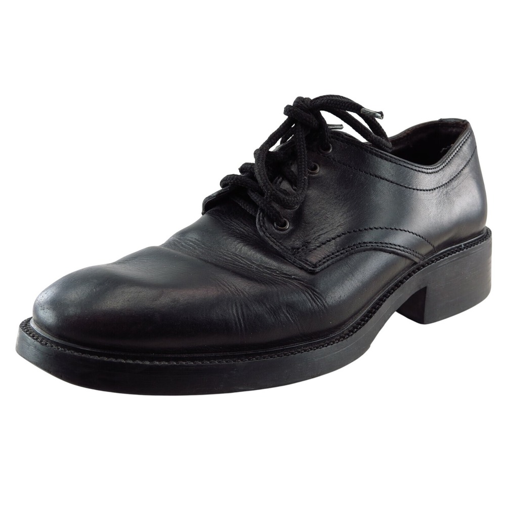 Kenneth Cole Reaction Derby Oxfords Black‎ Leather Men Shoes Size 9.5 Medium